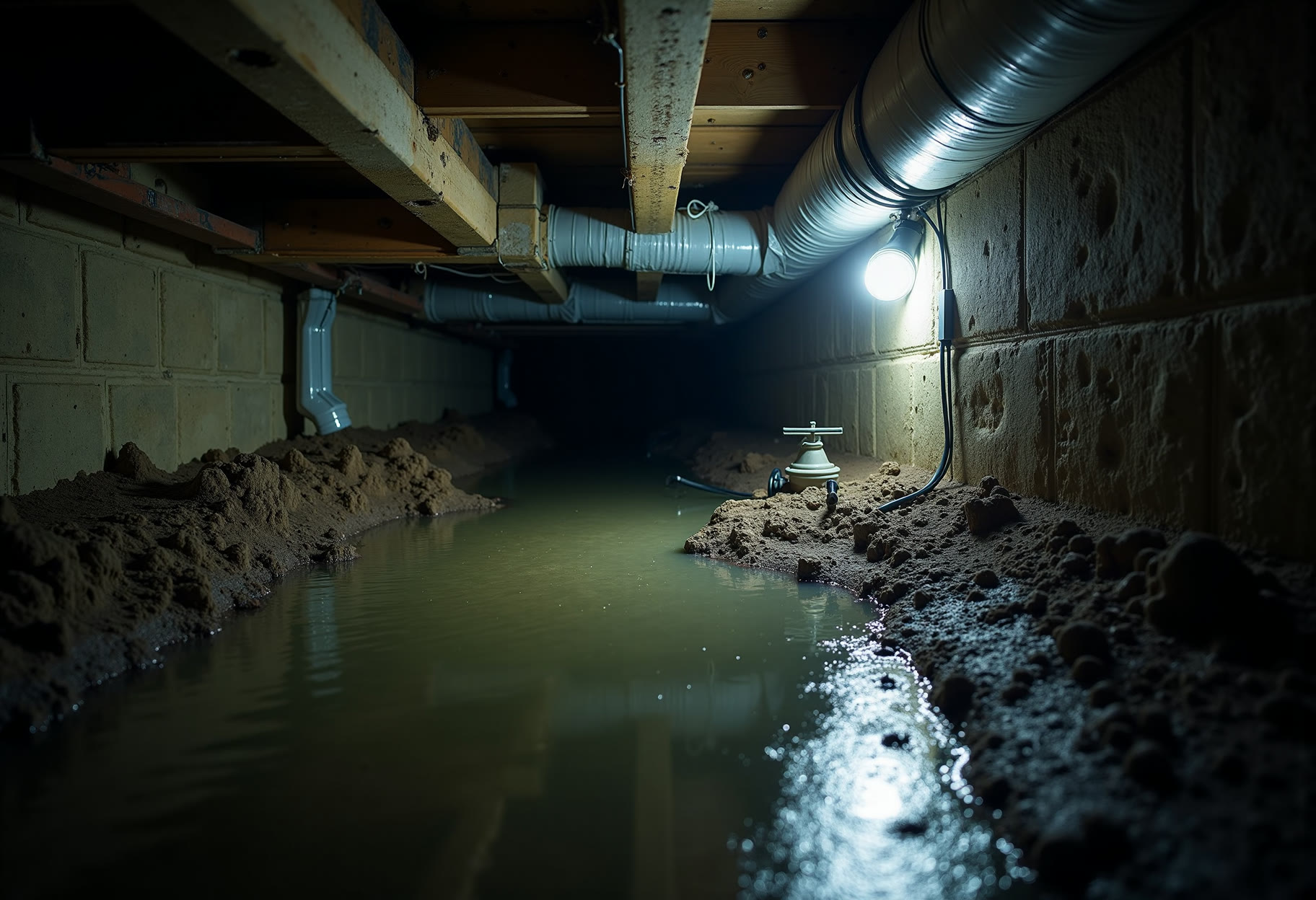 Crawlspace pumped and drying